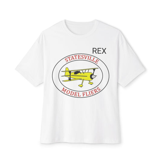 Statesville Model Flyers Unisex Oversized Boxy Tee - Personalized T-Shirt for Aviation Enthusiasts, Aviation Hobbyist Gift, Flying Club