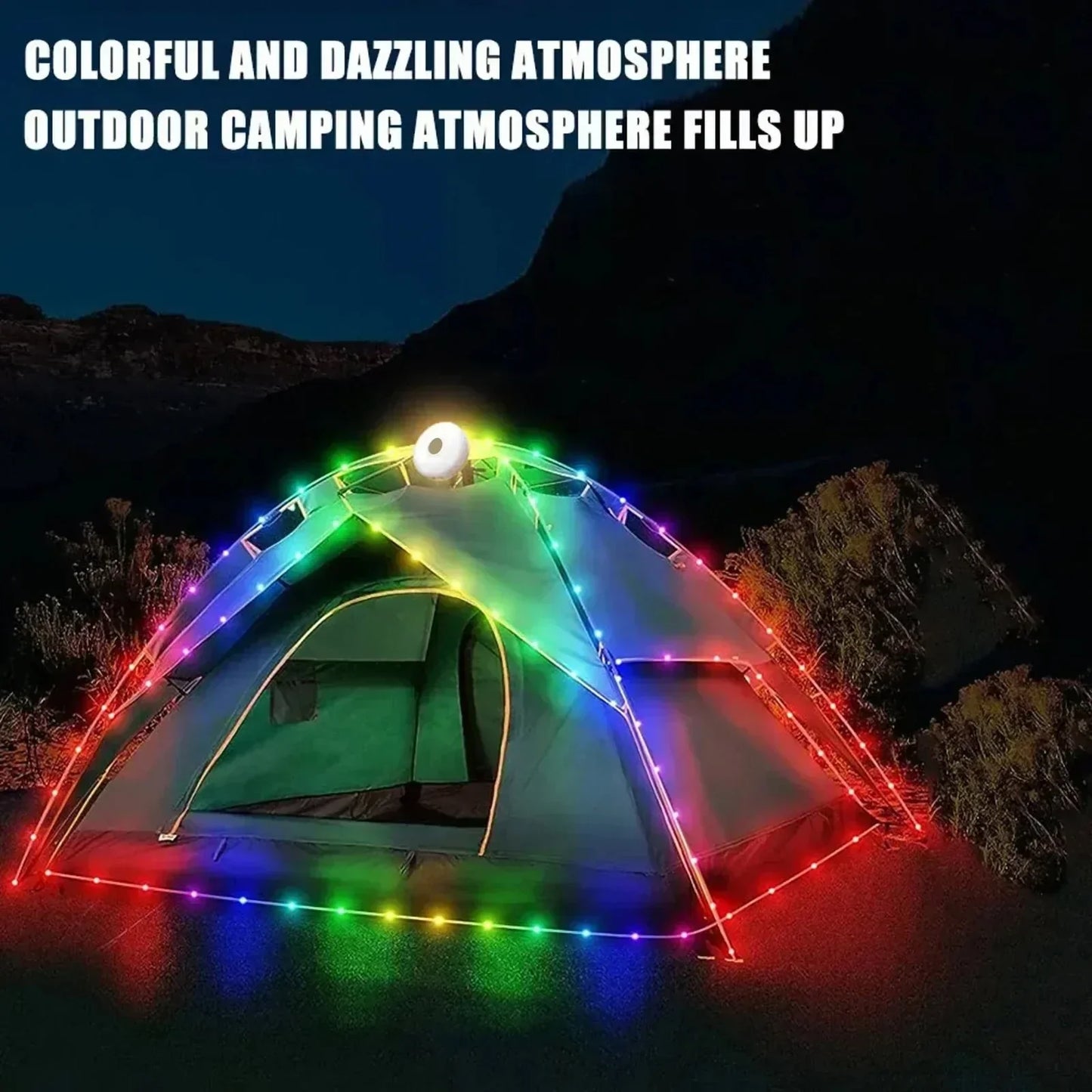 Solar-Powered Camping String Lights β Warm & Decorative